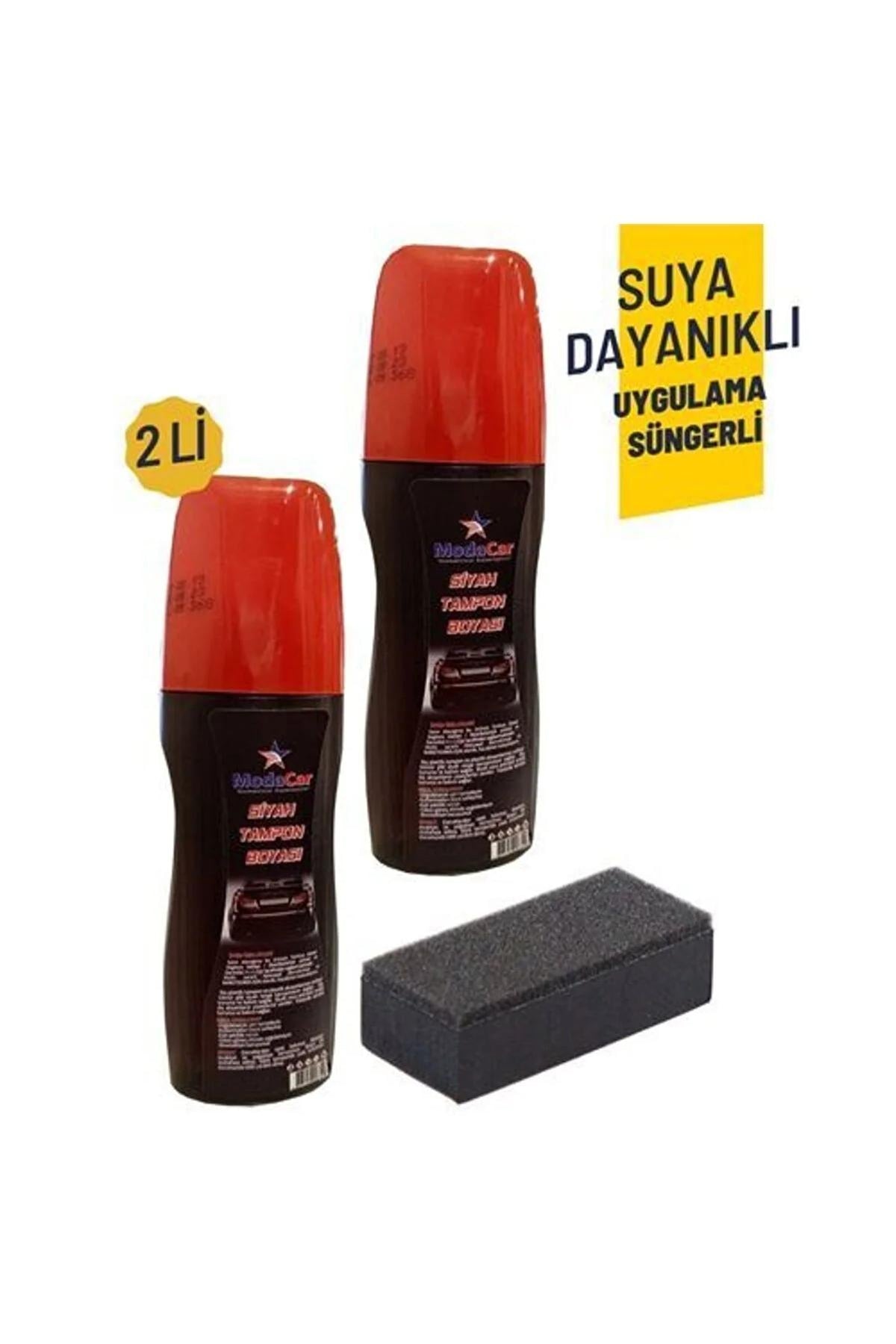 Suya Dayanıklı Siyah Tampon Boyası Uygulama Süngerli