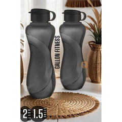 1.5 LT Büyük Matara Gallon Fitness SİYAH 720050