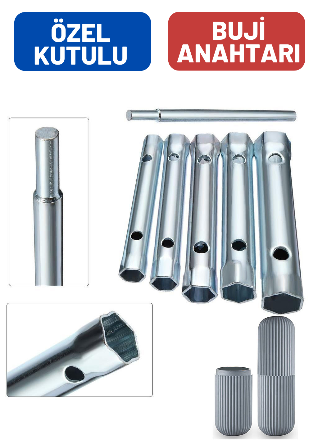 Lacrosse Torklu 5 Ebat Buji Sökme Takma Anahtarı Kutulu Set 428896