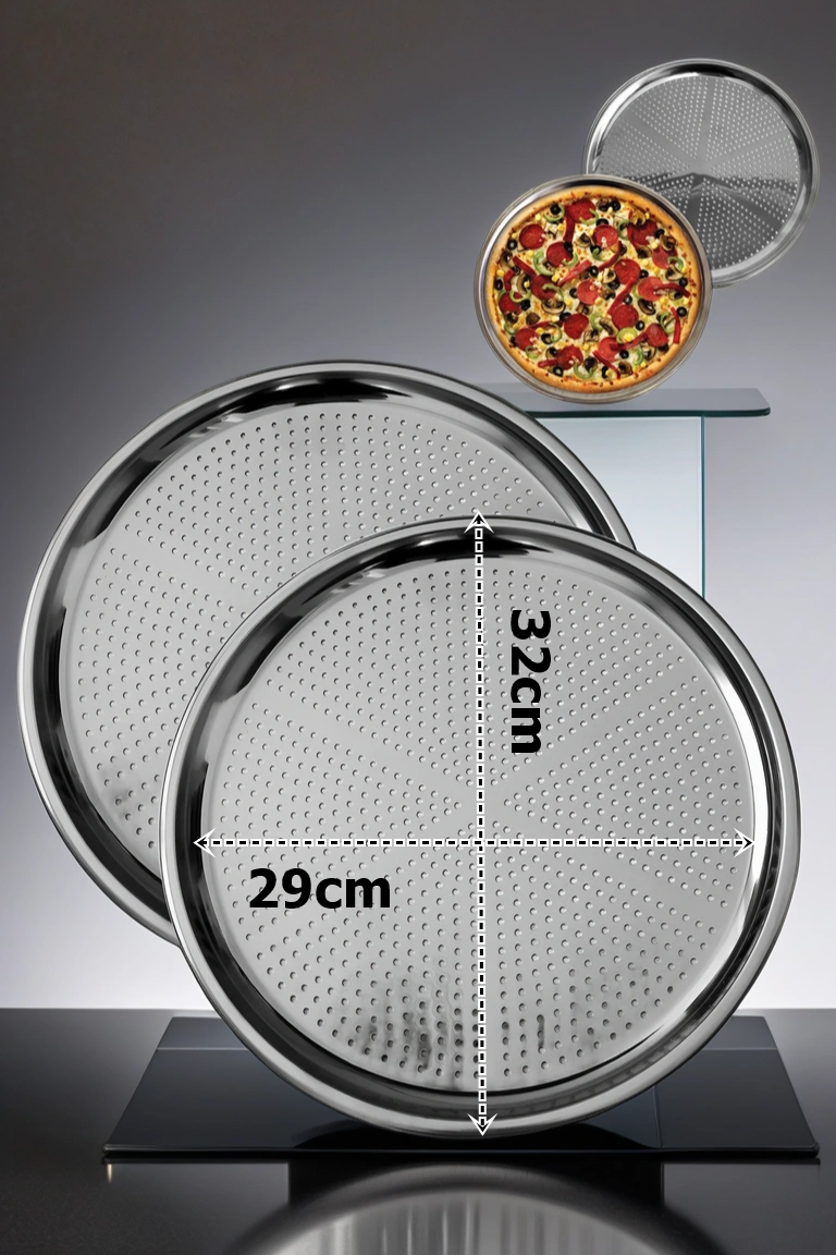 Lahmacun Pizza Pide Pişirme Tepsisi 2 li SET