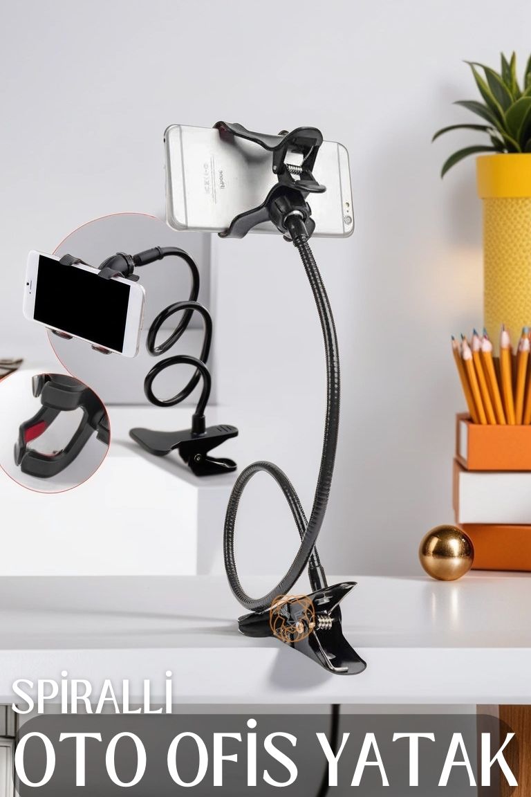 Telefon Tutucu 60 Cm Spralli 360 Derece Manganiello Design
