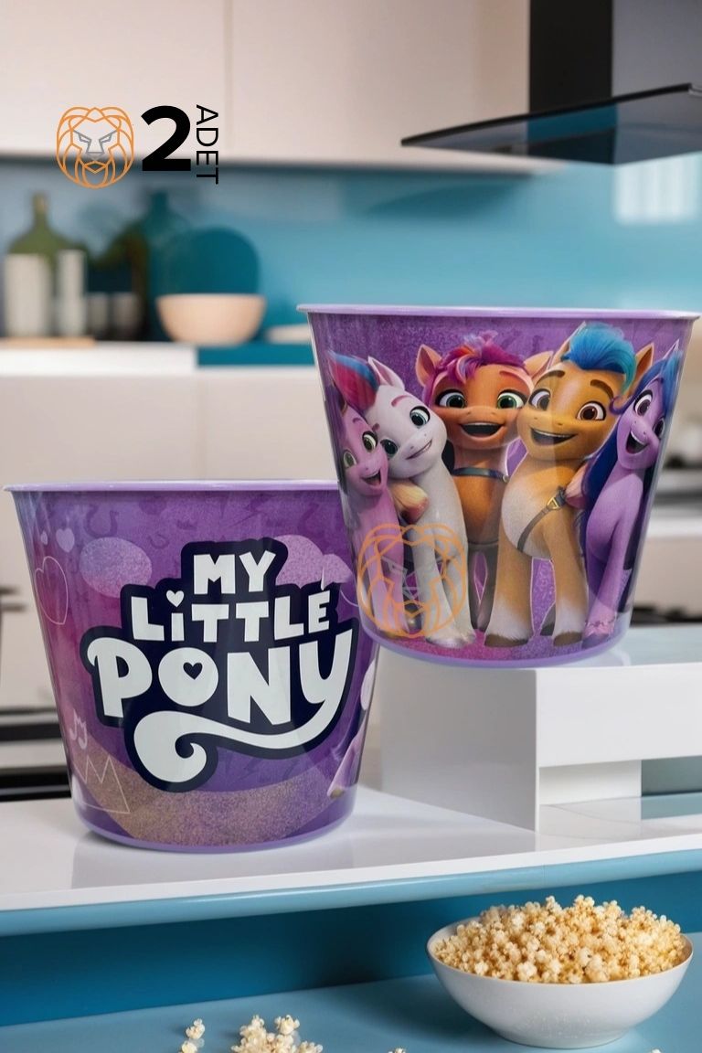 My Little Pony Patlamış Mısır Popcorn Kovası 2 li SET