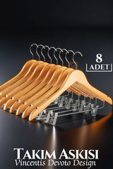 Takım Askısı Ceket Etek Pantolon Kıskaçlı 8 Adet Vincentis Devoto Design