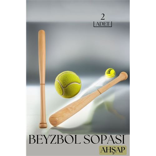 Takaz Global Ahşap Beyzbol Sopa 2 li Set